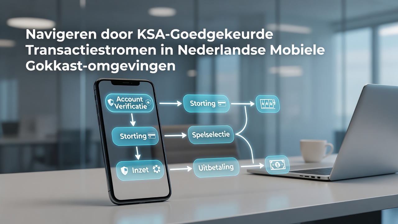 Illustratie van goedgekeurde betalingsstromen in mobiele gokomgevingen onder KSA-toezicht