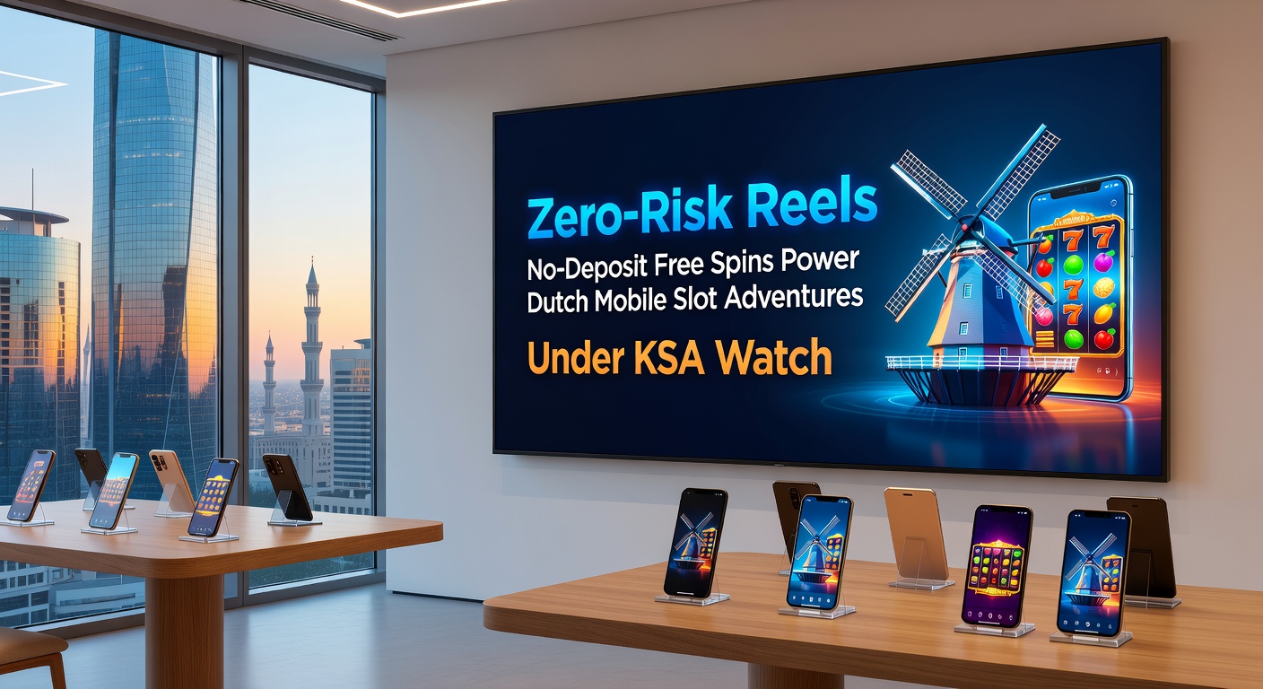 Duidelijke weergave van een no-deposit free spins bonus op een Nederlands mobiel casino-scherm, met slotsymbolen en KSA-keurmerk zichtbaar